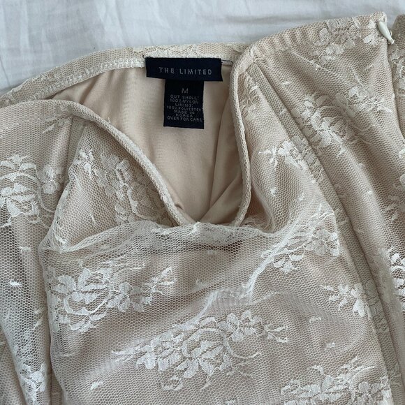 cream lace strapless corset top - Picture 3 of 3